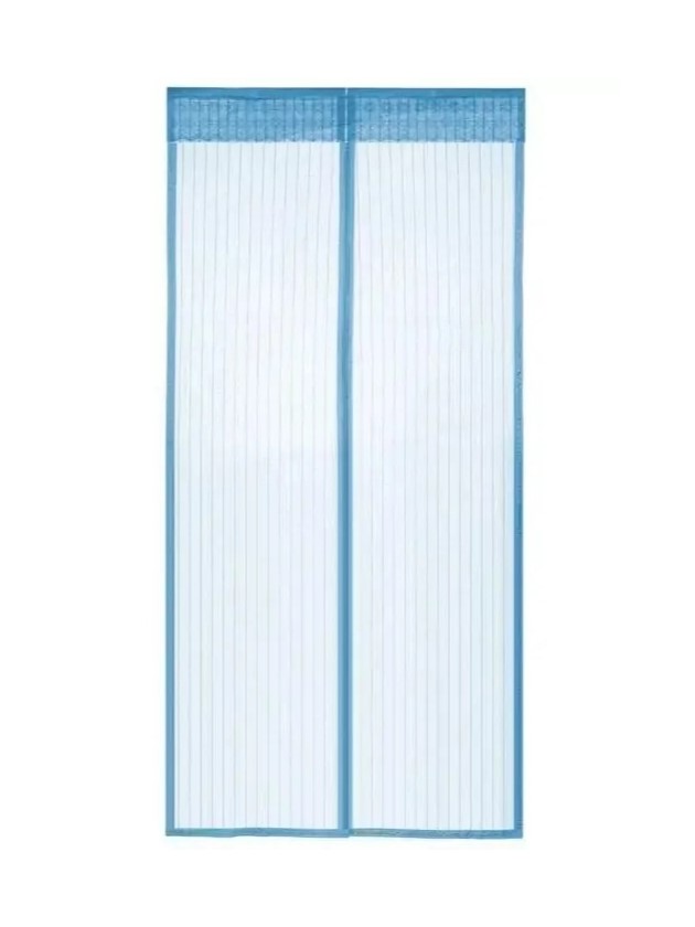 Дверна антимоскітна сітка штора на магнітах Magic Mesh 210*100 см Синій