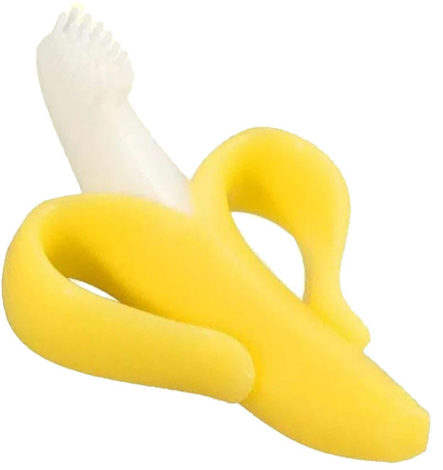 Прорізувач-щітка для зубів силіконовий Банан (n-899)