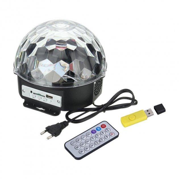 Диско-куля проектор зоряного неба LED Crystal Magic Ball Light Bluetooth колонка з пультом