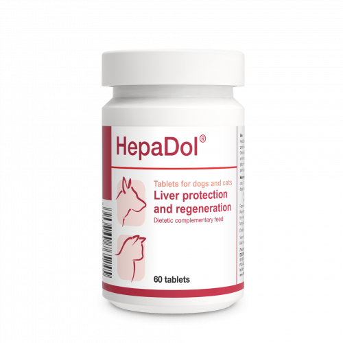 Комплексна вітамінно-мінеральна добавка для печінки собак та кішок Dolfos HepaDol - 60 таб (982-60)
