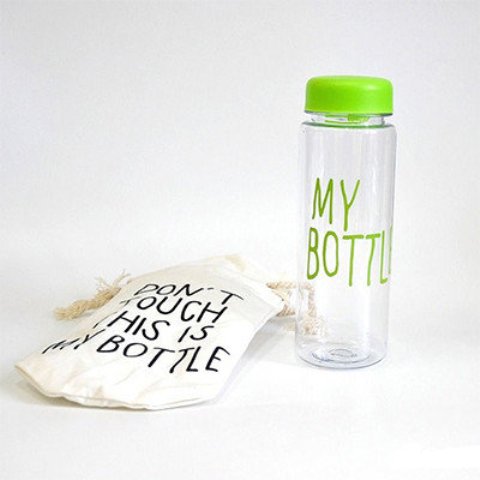 Пляшечка для води My Bottle у чохлі Зелена
