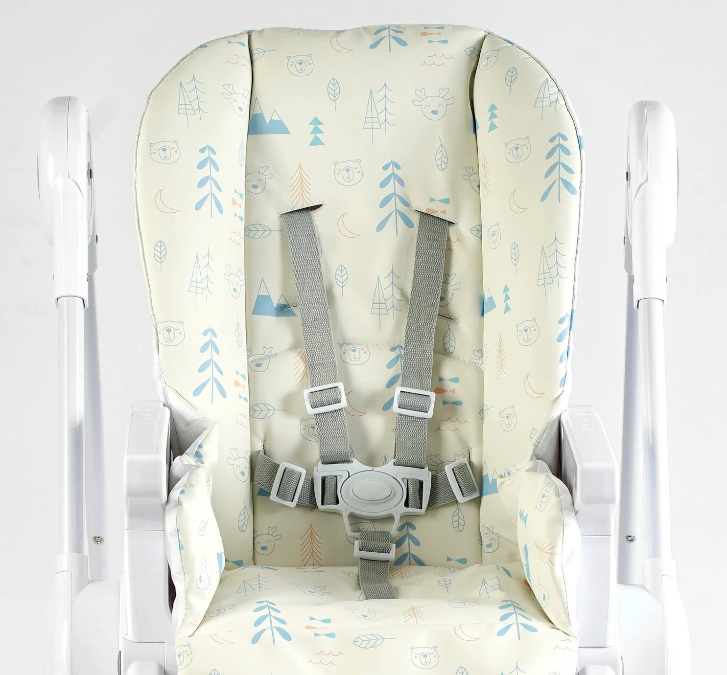 Стульчик для кормления Joy ПВХ 4 колеса White and Beige (145030)