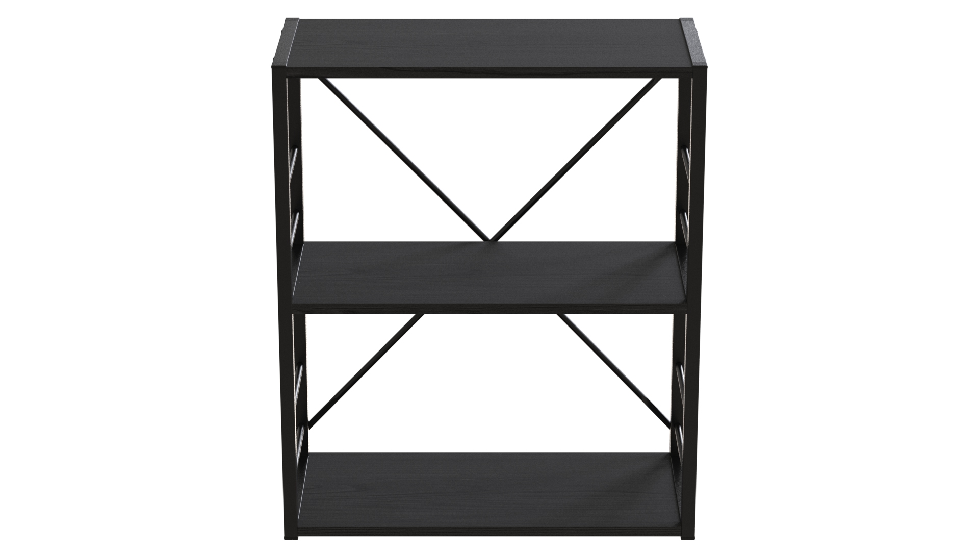 Етажерка 3/60 Ferrum-decor Серії Конект з тумбою 144x60x28 Чорний ДСП Сосна Кембра (FD1023)