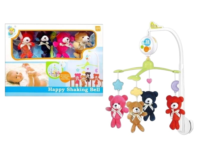 Карусель музыкальная Yufeng Мишки Happy Shaking Bell Multicolor (152341)