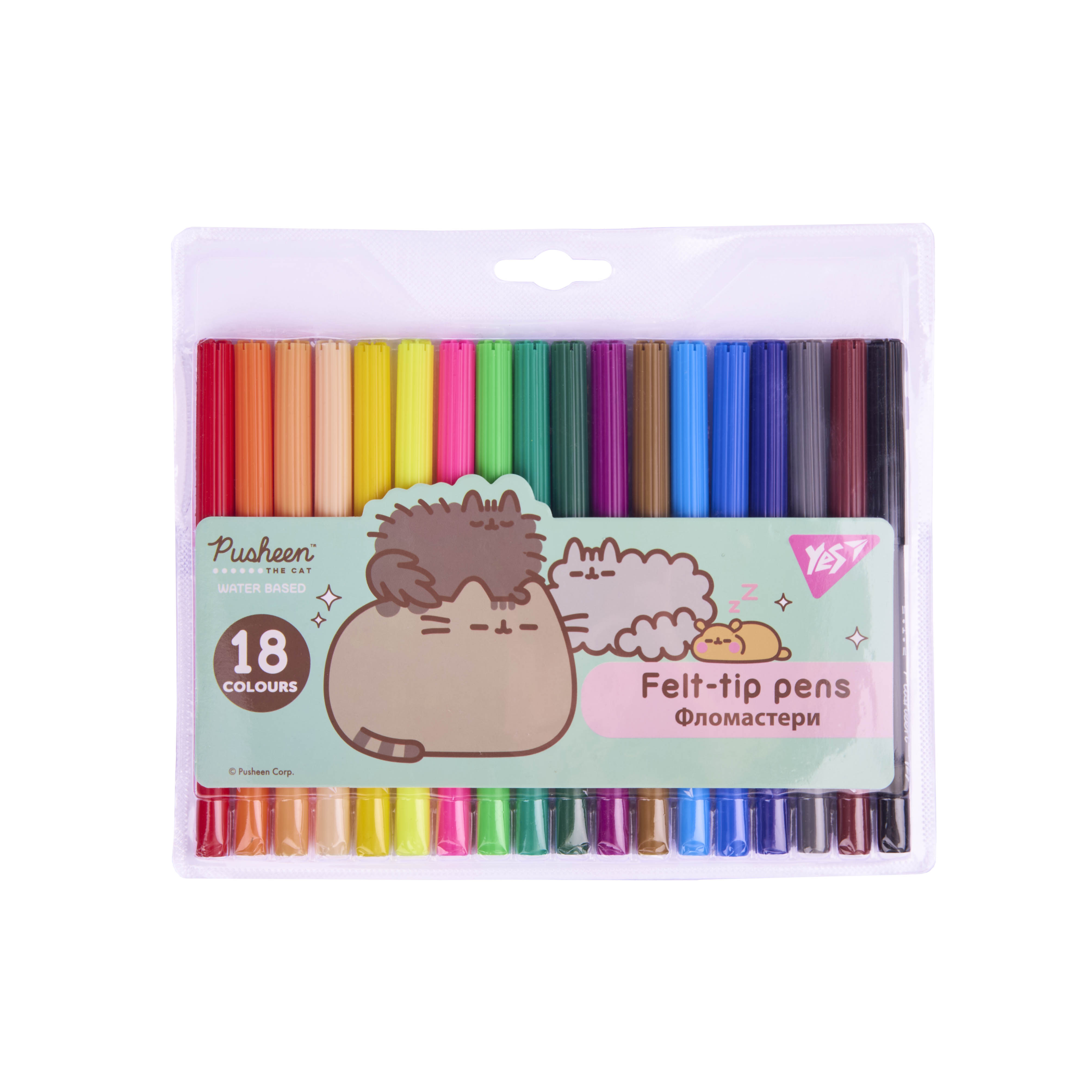 Фломастеры YES Pusheen 18 цветов (650570)