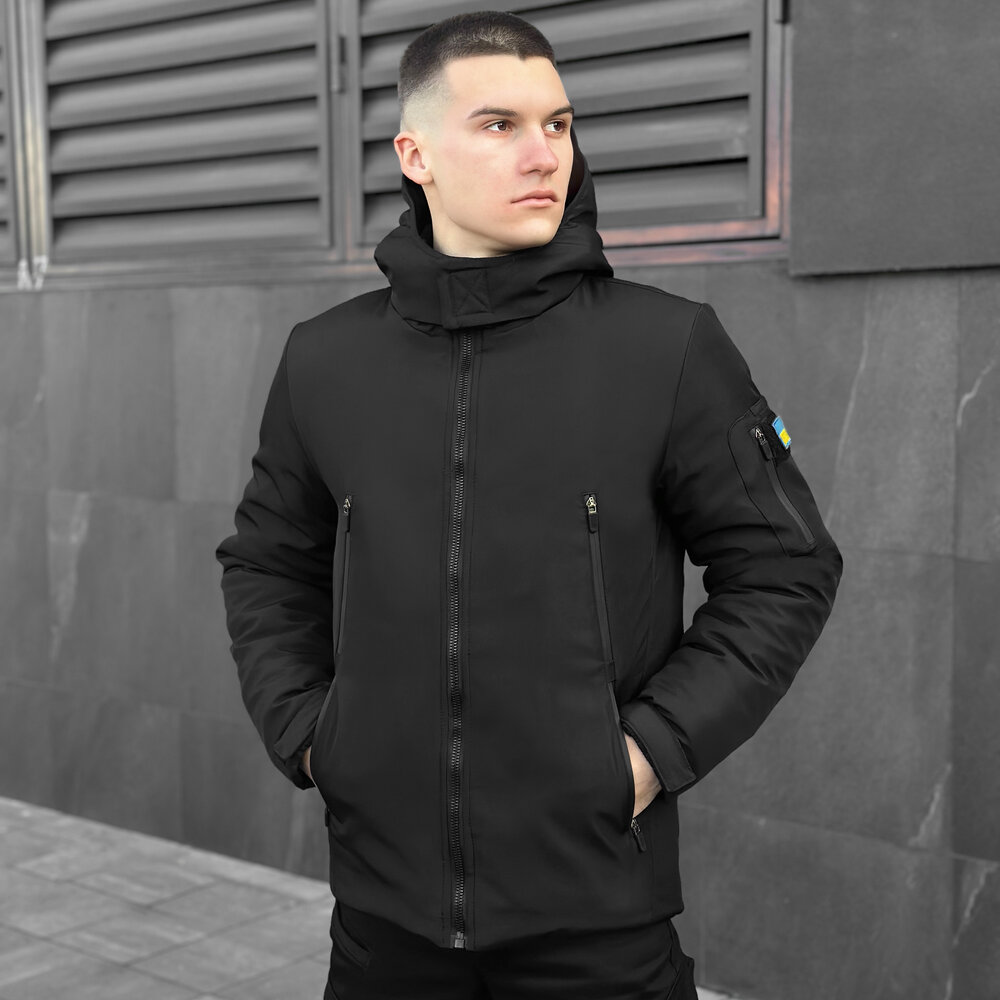 Чоловіча зимова куртка Pobedov Jacket Motive 145081 S Чорний (00000000399)