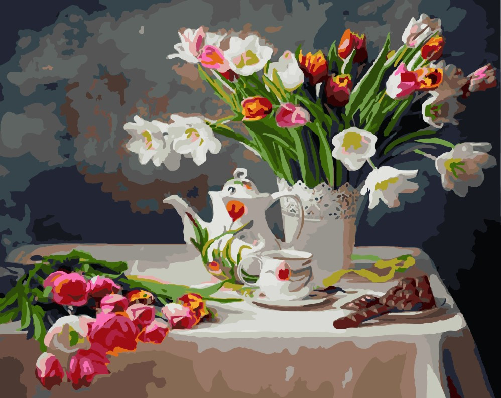 Картина за номерами BrushMe "Весняний натюрморт" 40х50см GX8391