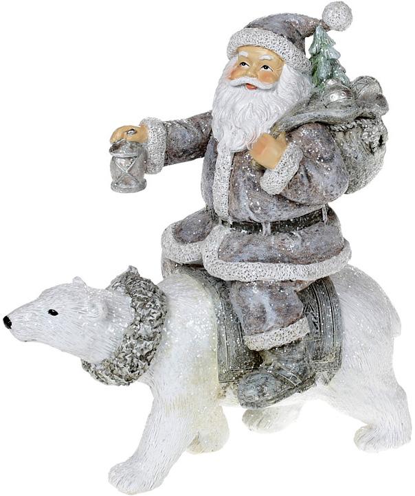 Фігура Santa Christmas Lantern grey BonaDi DP186310