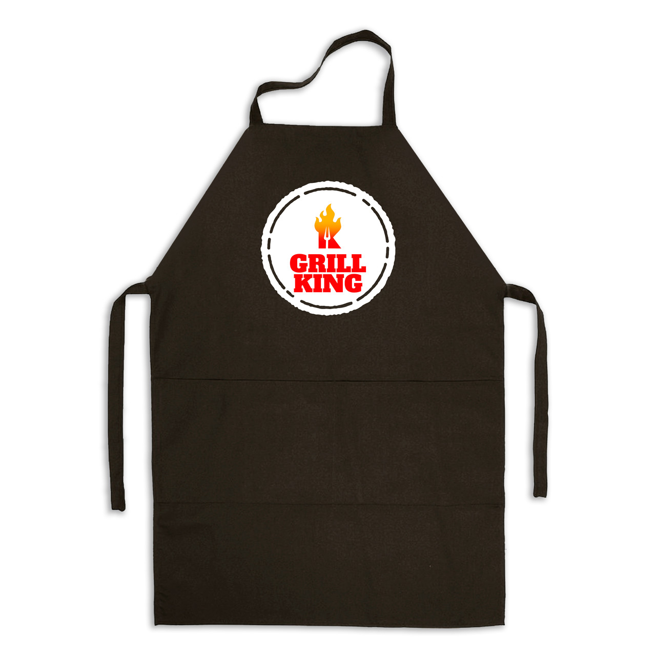 Фартух кухонний з принтом Кавун Grill King 68 см Чорний