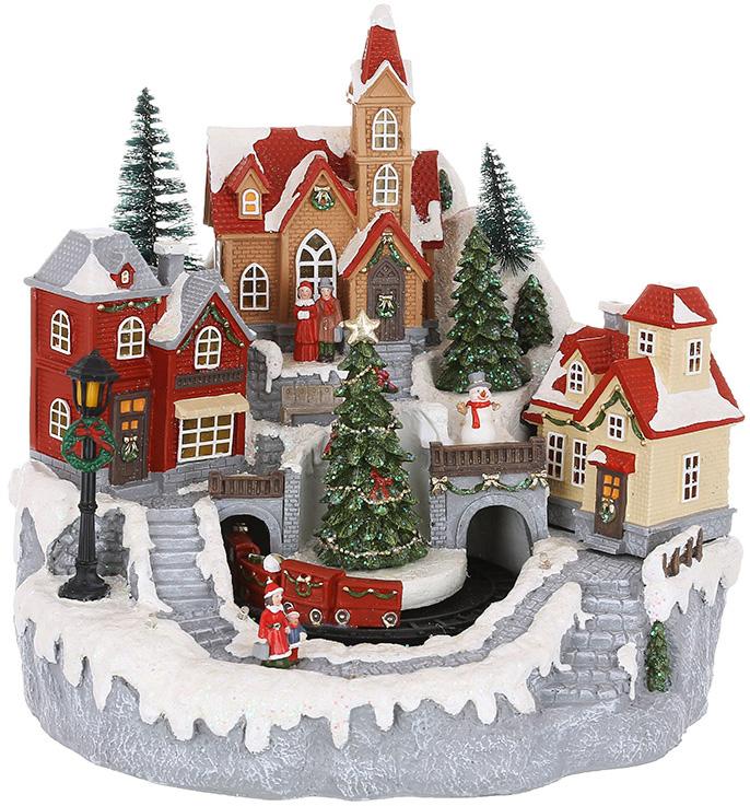 Светодиодная статуэтка Winter city 26.5х27.5 см BonaDi Разноцветный DP232295