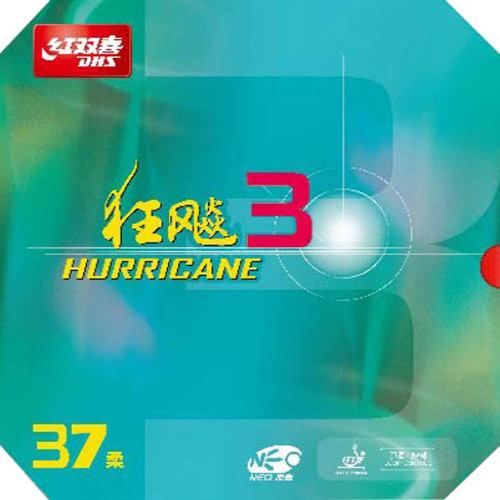 Накладка DHS Hurricane Neo 3-37 - 37 2.1 мм Червона