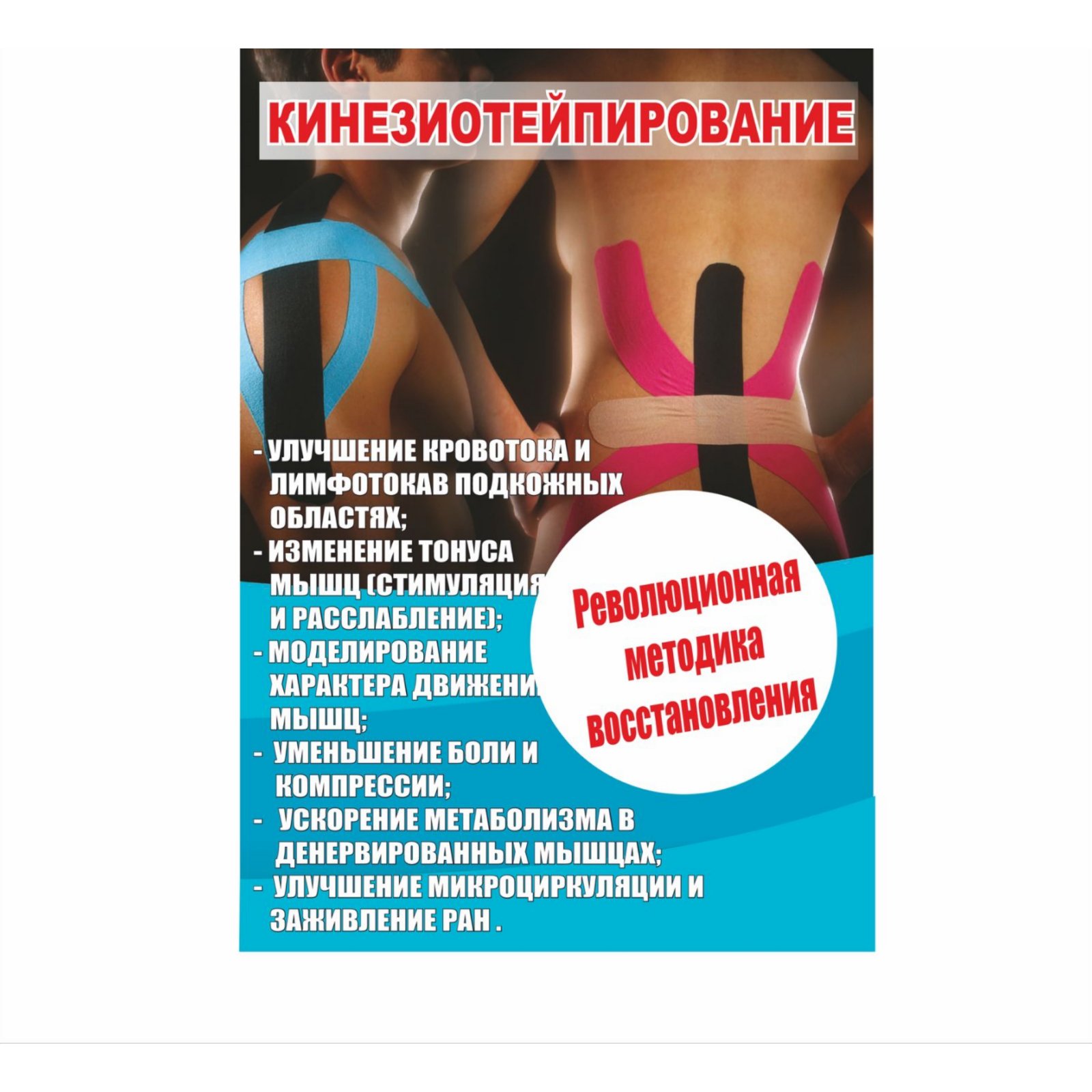Плакат Vivay Кінезіотейпування А1 (5448)