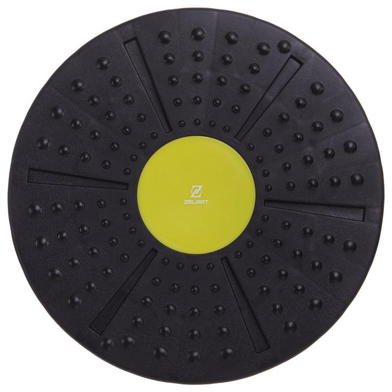 Диск балансировочный Zelart BALANCE BOARD FI-2581 MD1420 80х380 мм Черно-зеленый (SK000157)