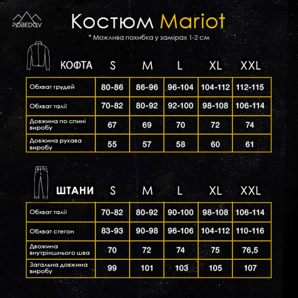 Спортивный костюм мужской Pobedov Mariot 382872 L Темно-серый (00000006980)
