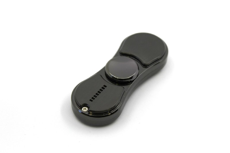 Электроимпульсная USB-зажигалка спиннер с подсветкой H33186 Черная (H33186)