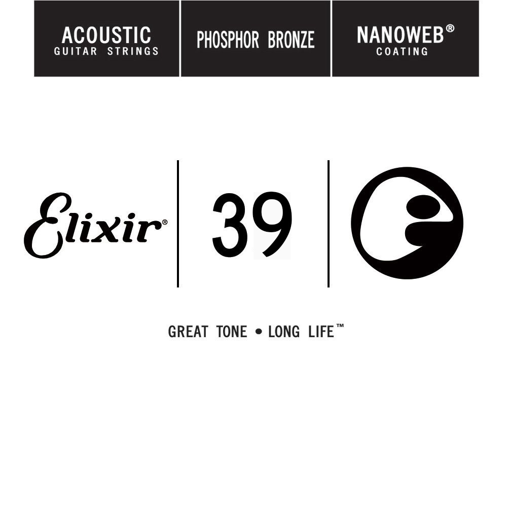 Струна Elixir 14139 Acoustic Nanoweb Phosphor Bronze .039