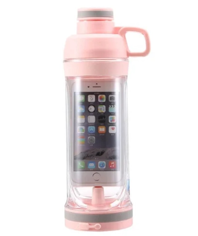 Бутылка для воды с отделением для телефона iPhone 5s Pink (1625)