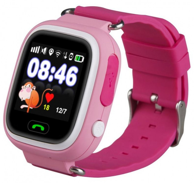 Детские смарт-часы Smart Watch Q90 Розовые (14-SBW-Q90-01)