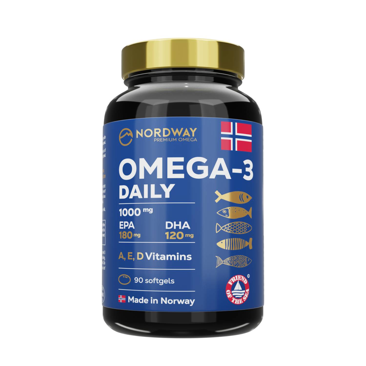 Омега 3 Nordway Daily Omega-3 1000 мг 90 капсул (CO003709)