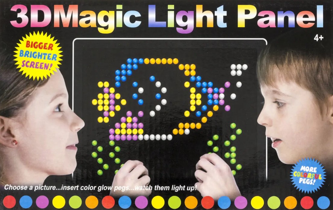 Оптическая мозаика с подсветкой HMD 3D Magic Light Panel 888 набор из 180 разноцветных фишек и планшета