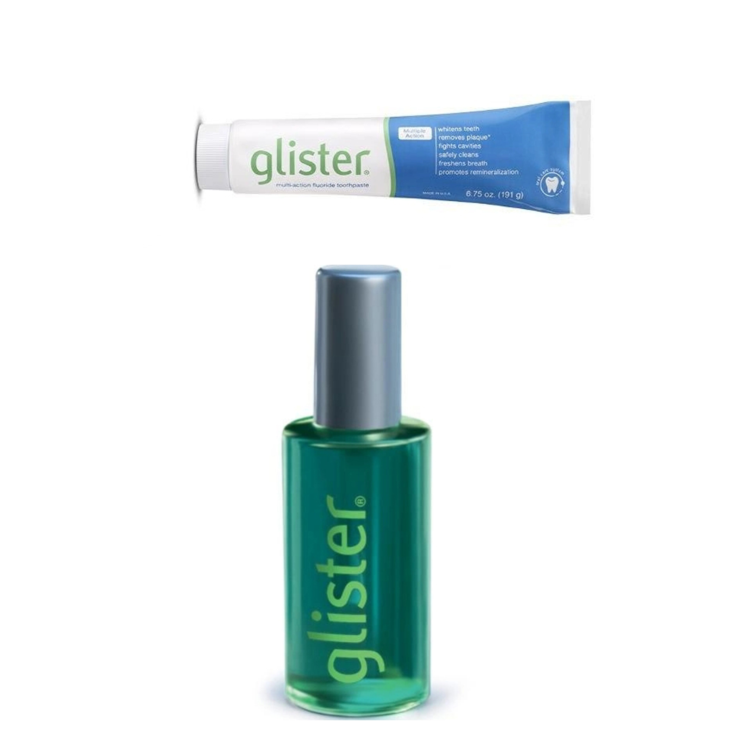 Набор Зубная паста в дорожной упаковке Glister 50 мл + Концентрированная жидкость для полоскания полости рта 50 мл