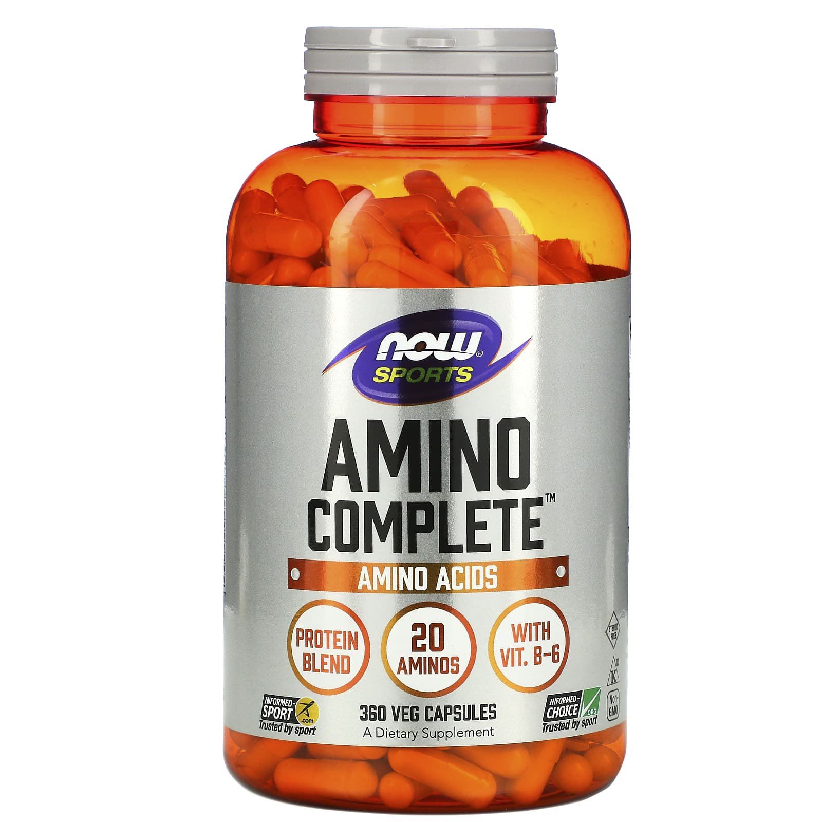 Амино комплекс Amino Complete Now Foods Sports 360 вегетарианских капсул