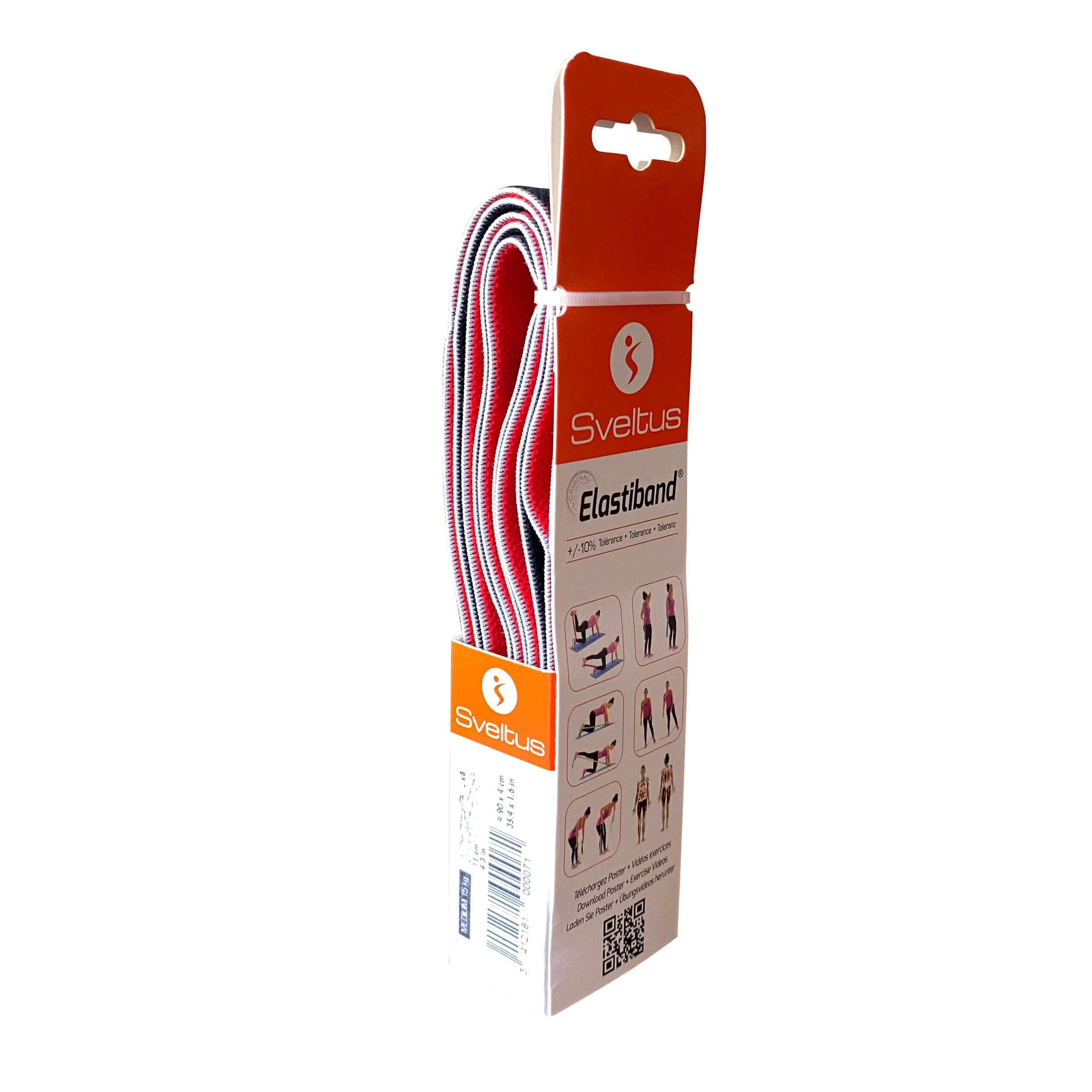 Эспандер для фитнеса Sveltus Elastiband Черный 15 кг QR код (SLTS-0007)