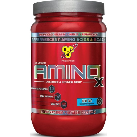 Аминокислота BCAA для спорта BSN Amino X 435 g /30 servings/ Blue Raspberry