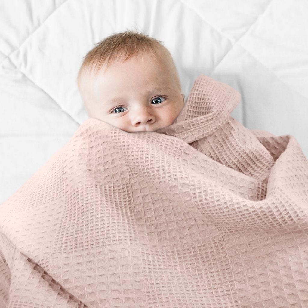 Дитячий плед COSAS CUBE ROSE Піке 75х130 см Рожевий