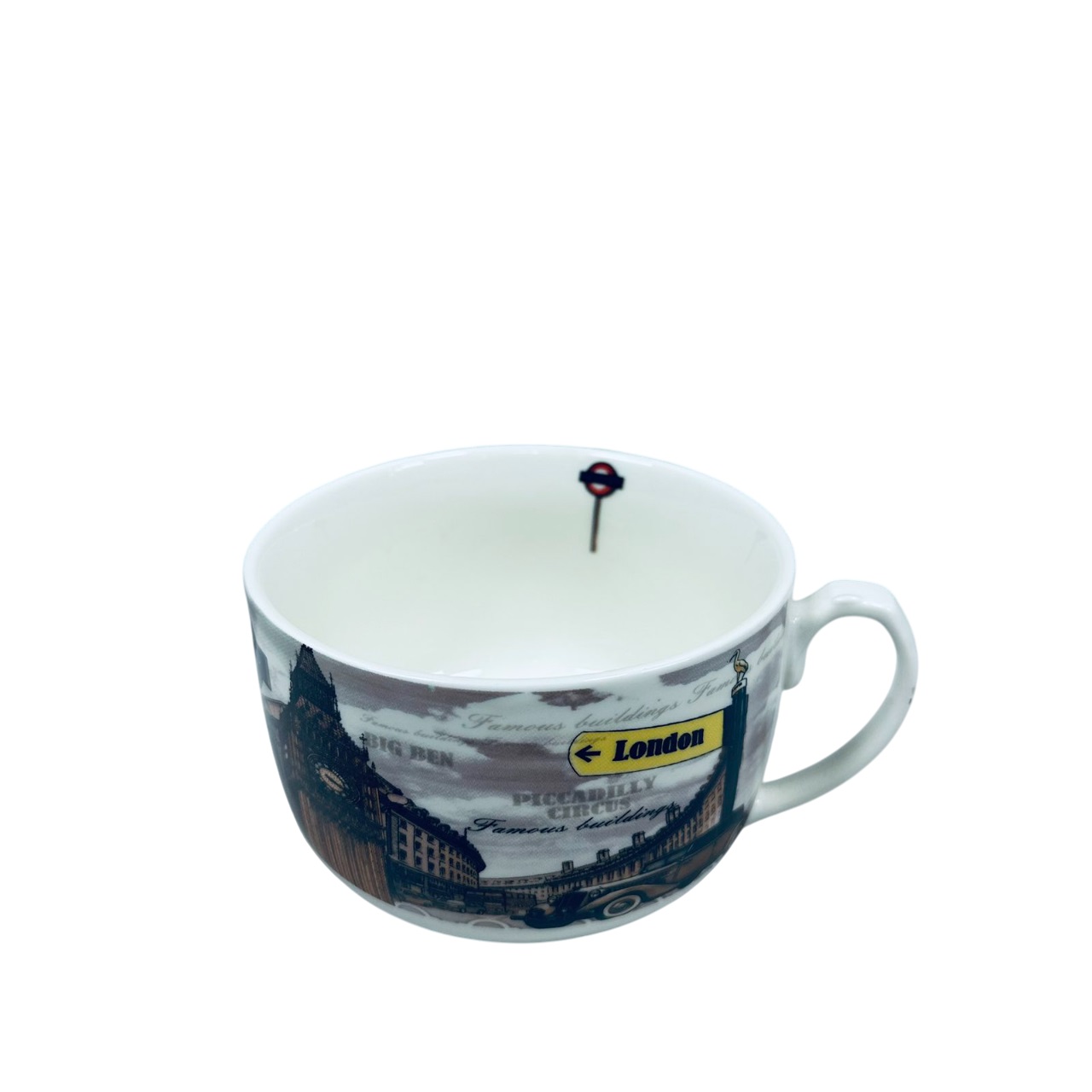 Чашка фарфоровая S&T 3189 London 700 мл 12.8x9 см