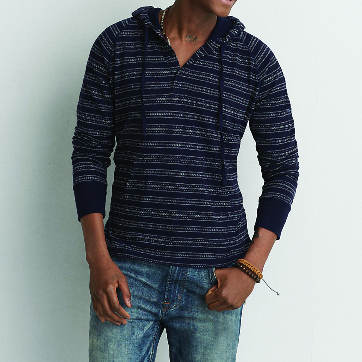 Кофта AEO Long-Sleeve Hooded NAVY S Темно-синий (0166-8328NV)