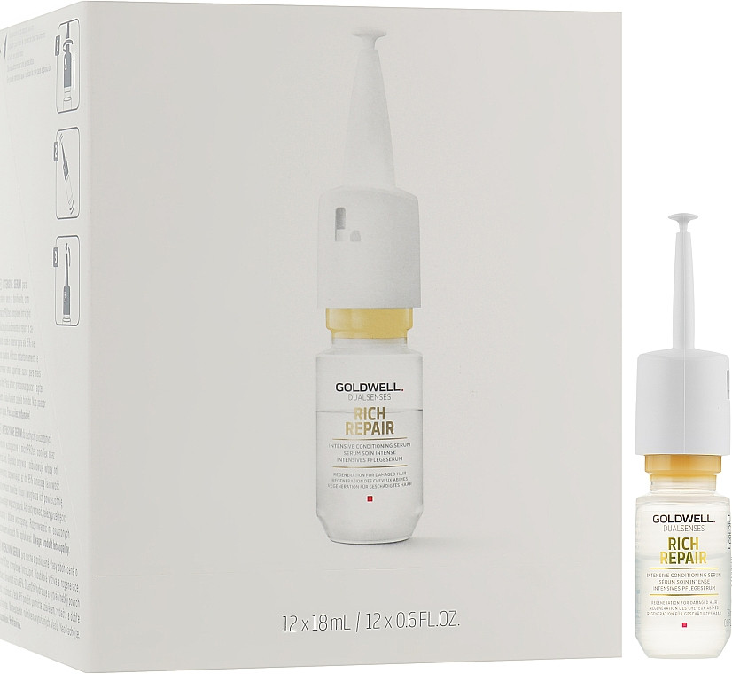 Сиворотка для сохого та пошкодженого волосся Goldwell Dualsenses Rich Repair Regeneration Serum 12 шт 18 мл (4021609061984)