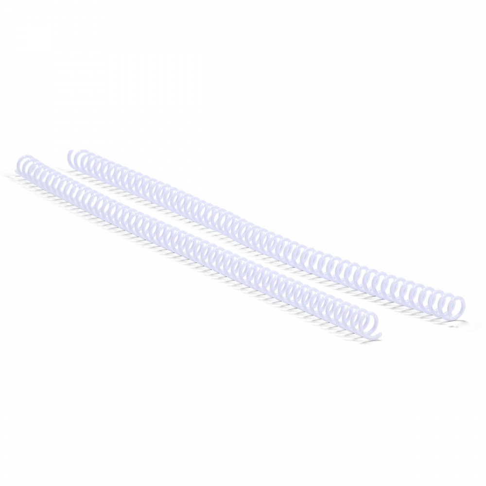 Спіраль пластикова для палітурки Agent A4 100 шт 4:1 8 мм Біла (6927920170290)