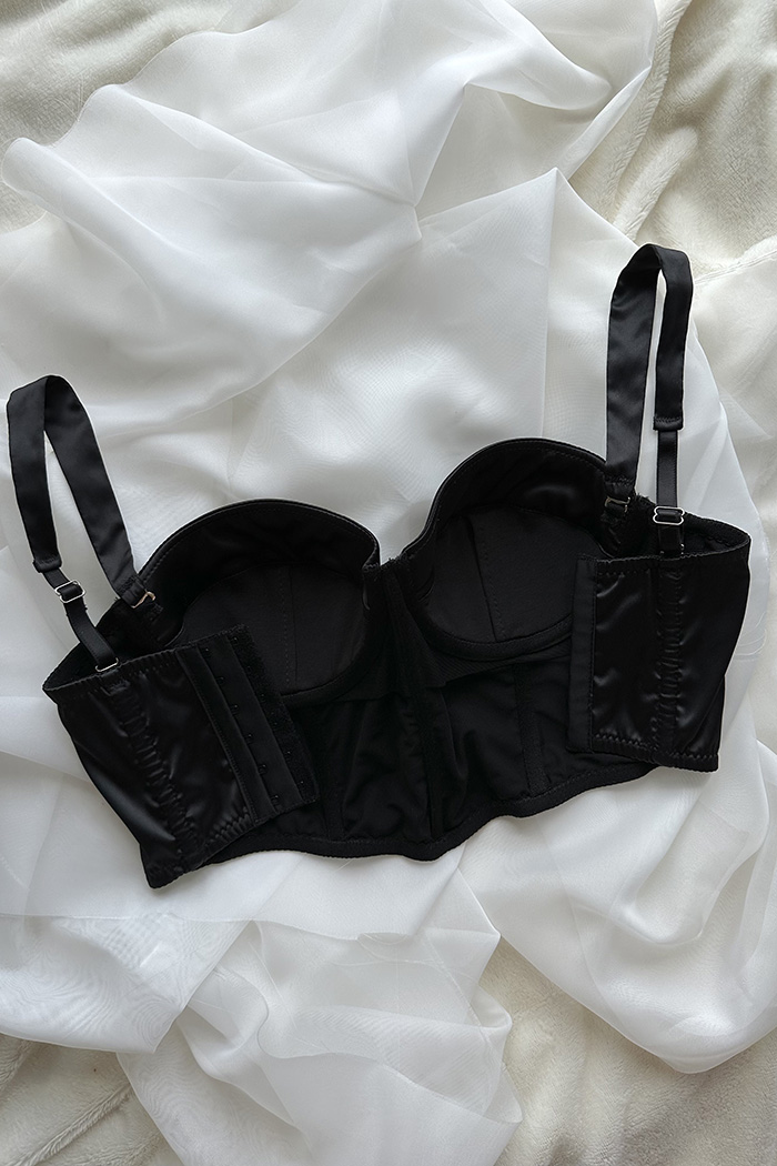 Корсет из сатина с чашкой Perfect Female Черный 80C (183CO-32-bl)