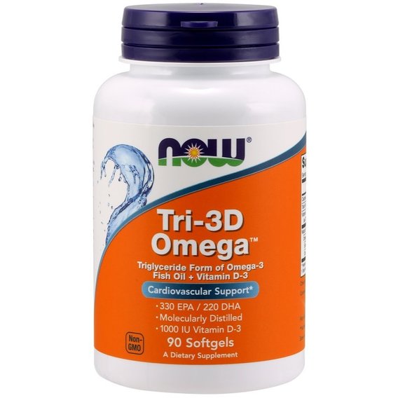 Омега 3 NOW Foods Tri-3D Omega 90 Softgels