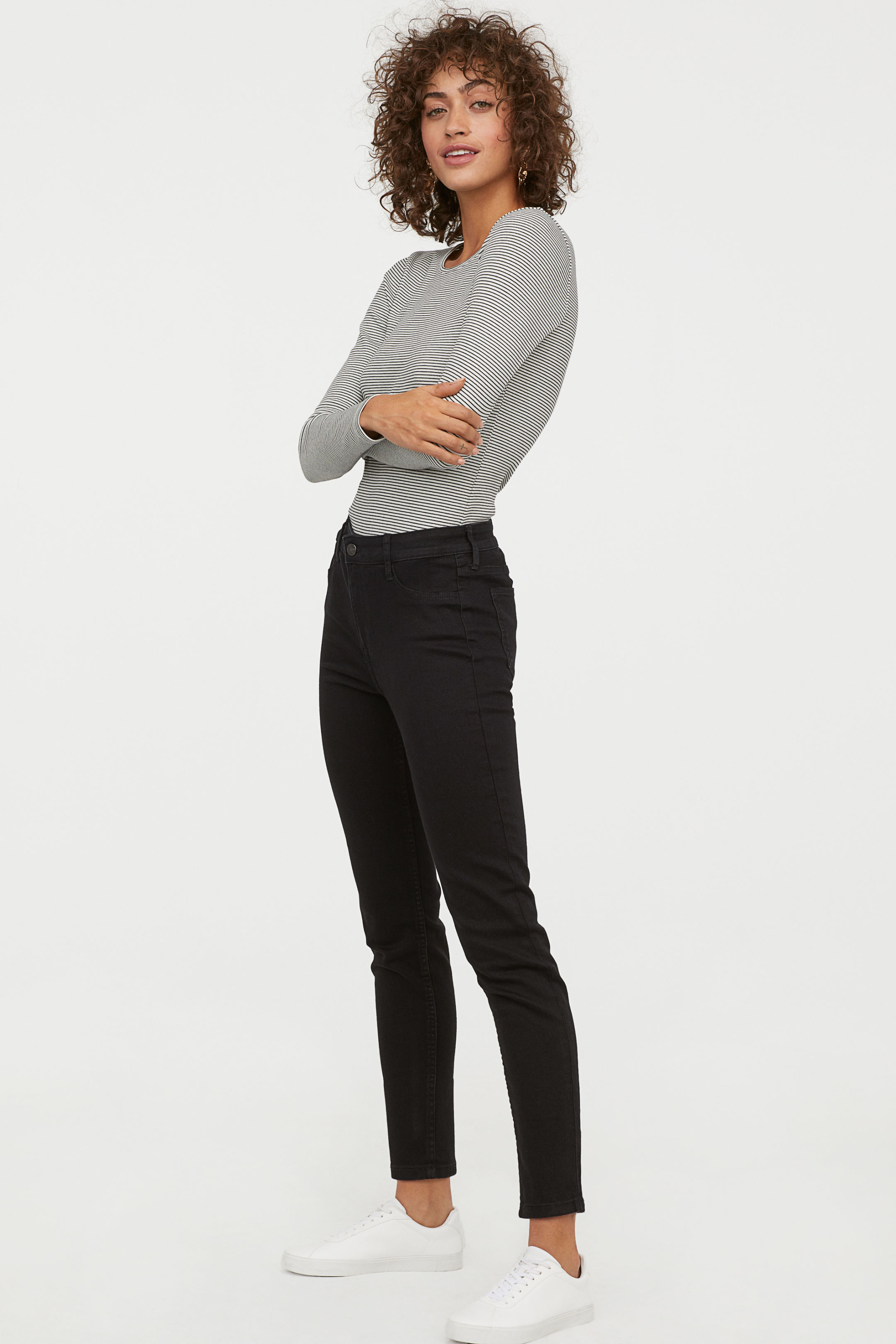Джеггинсы женские H&M 3992568 26 Черный (2000000891033)