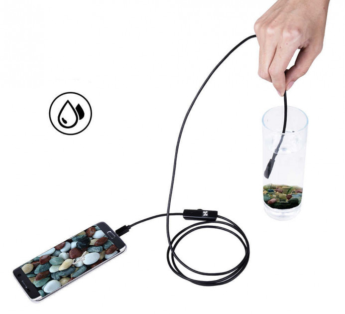 Цифровий ендоскоп камера ZCF USB/micro USB 2м Чорний (HbP87451)