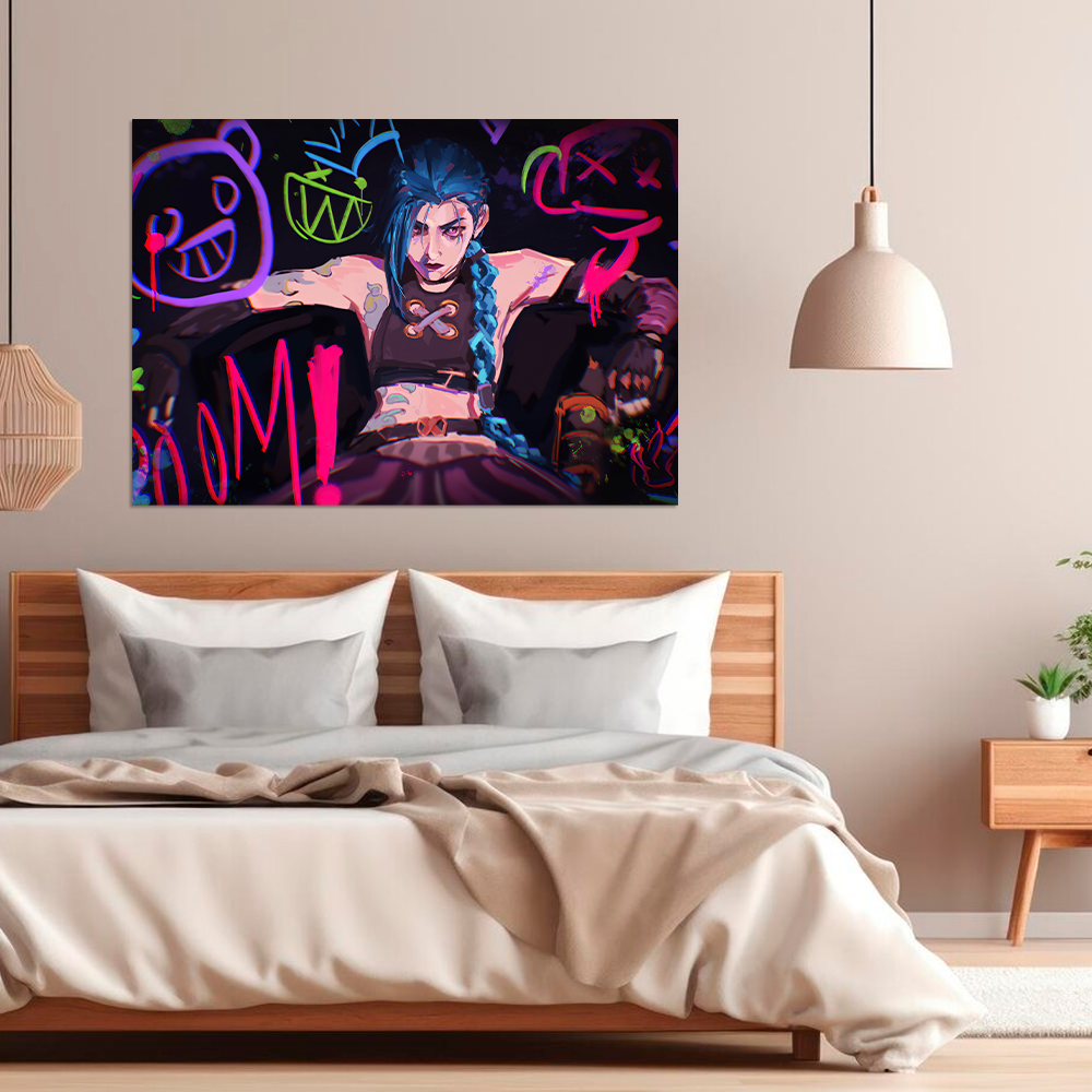 Плакат-постер на стіну Кавун Arcane Jinx графіті А3 Різнокольоровий (ПЛ000959A3)