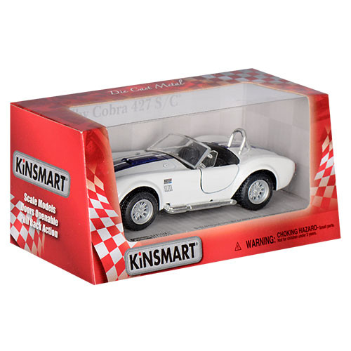 Машинка Kinsmart SHELBY COBRA 1:32 KT5322W Белый