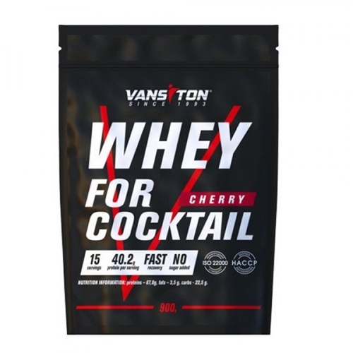 Протеин Vansiton Whey For Coctail 900 g /15 servings/ Cherry