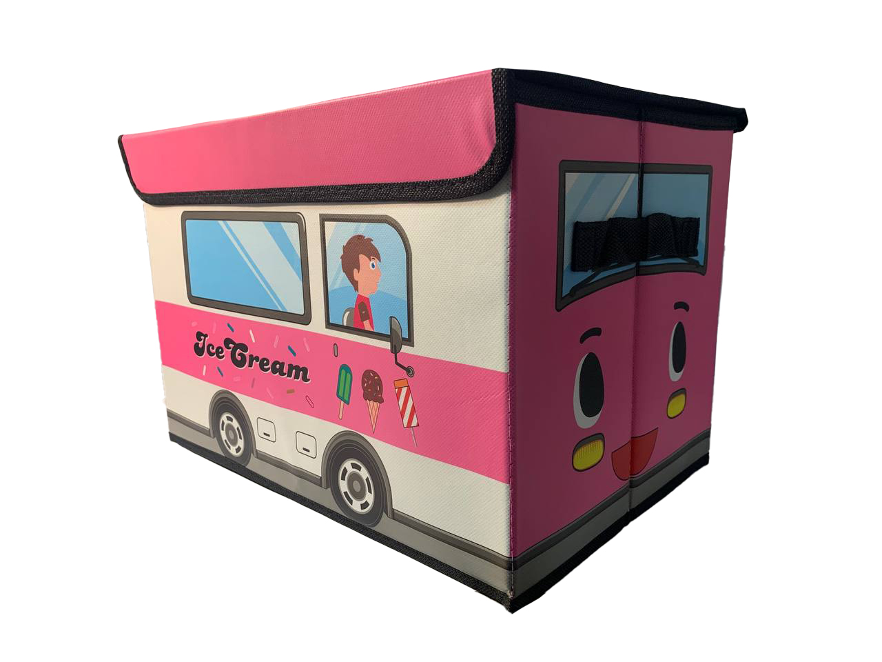 Ящик для хранения игрушек и вещей автобус розовый ice cream HMD 216-10228678