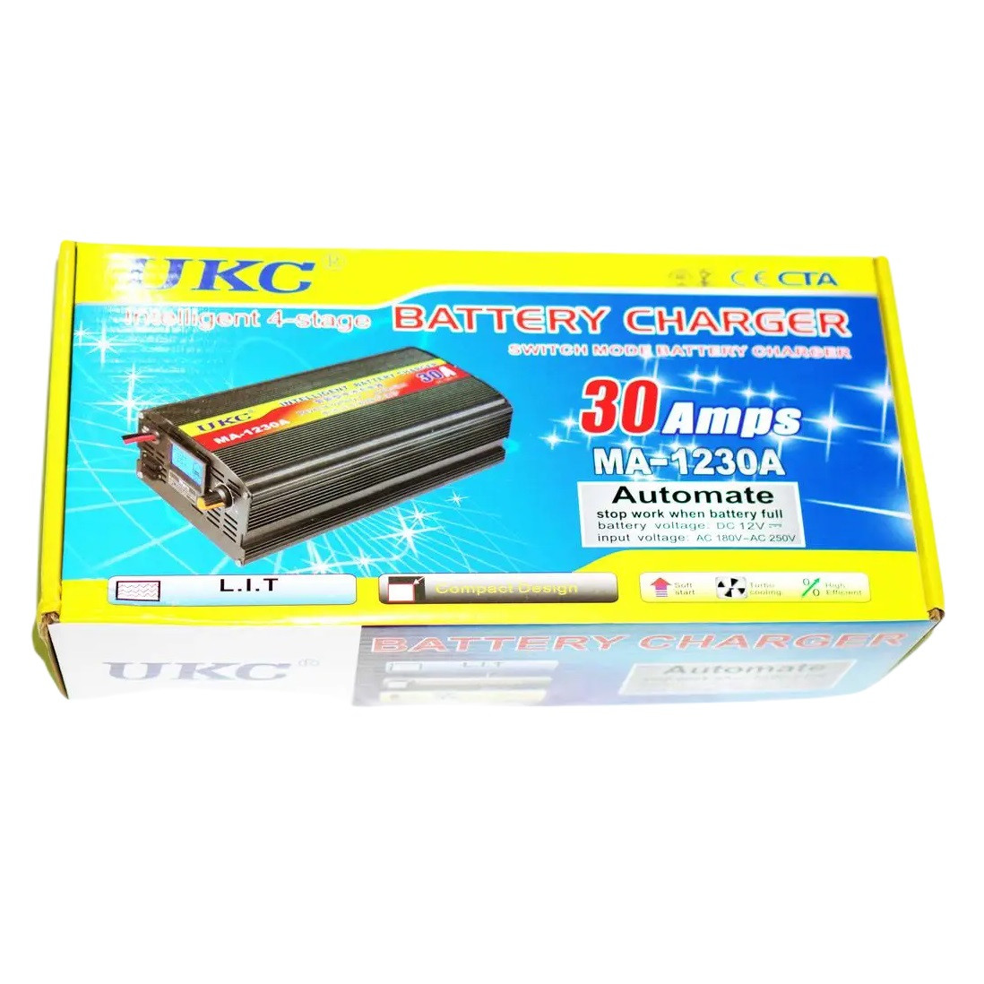 Зарядное устройство для аккумулятора автомобиля UKC MA-1230A 30A 12V Black (3_03721)