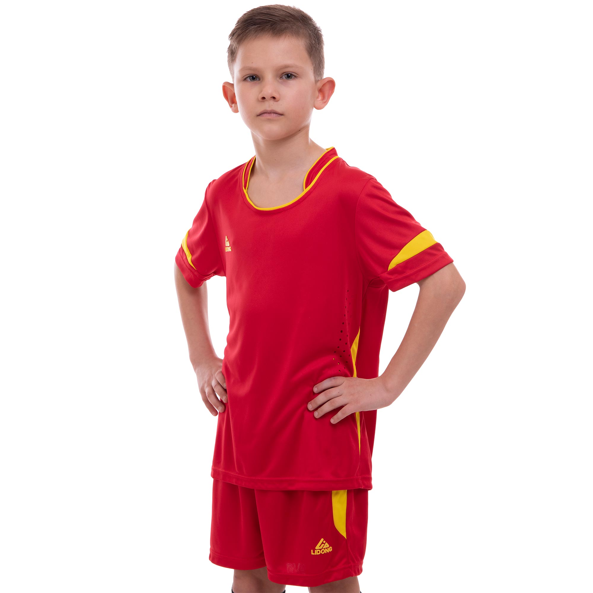 Форма футбольная подростковая Lingo LD-5015T M-26 возраст 12лет рост 130см Красный