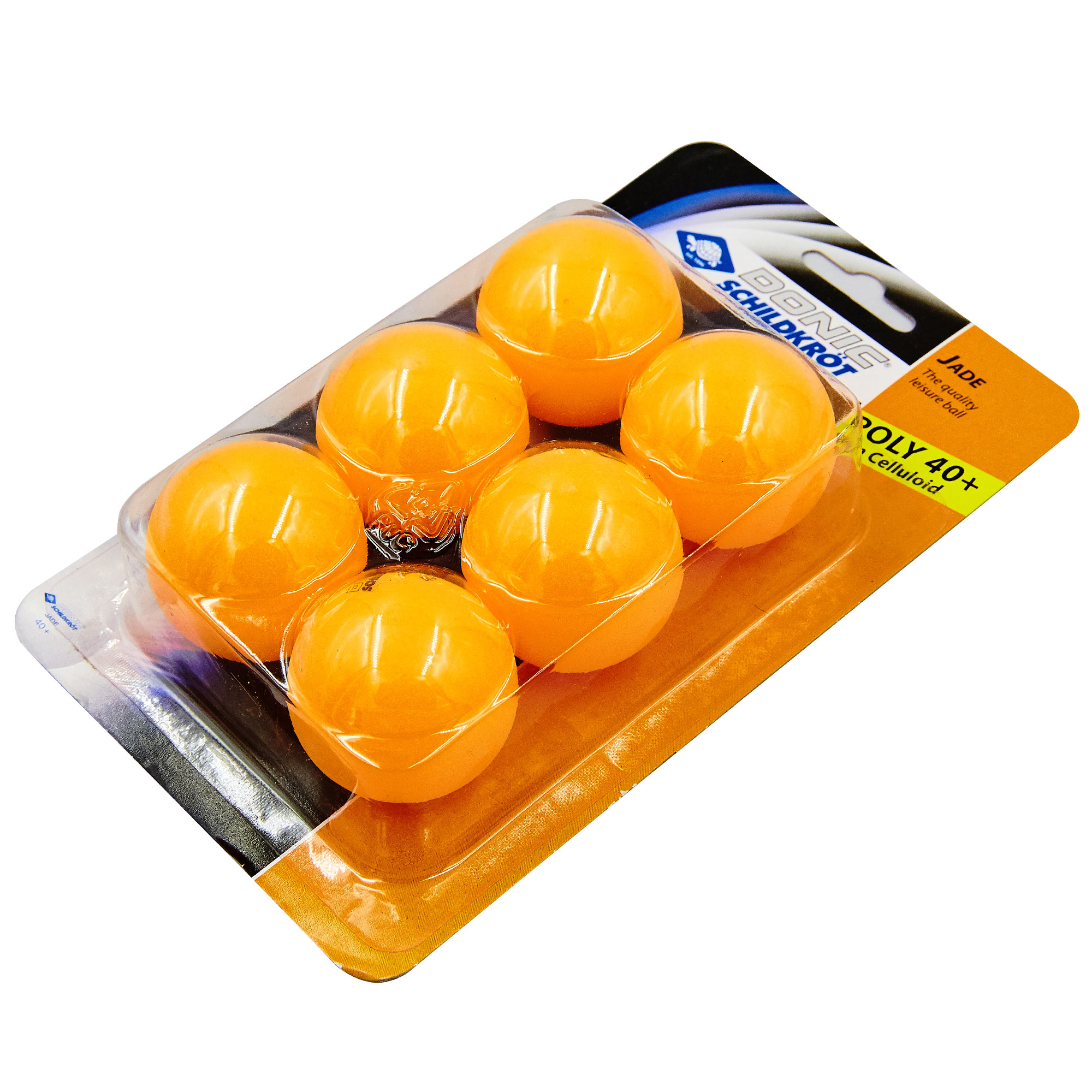 Набор мячей для настольного тенниса 6 штук DONIC MT-618378 JADE (пластик, d-40мм, оранжевый) (PT0560)