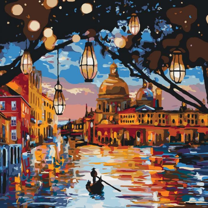 Картина по номерам Огни Венеции 40х40 см (KHO2183)