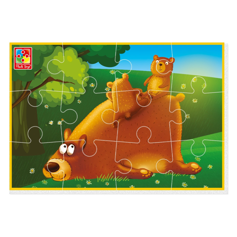 Мягкие пазлы "Медвежонок" Vladi Toys VT1103-98 12 элементов