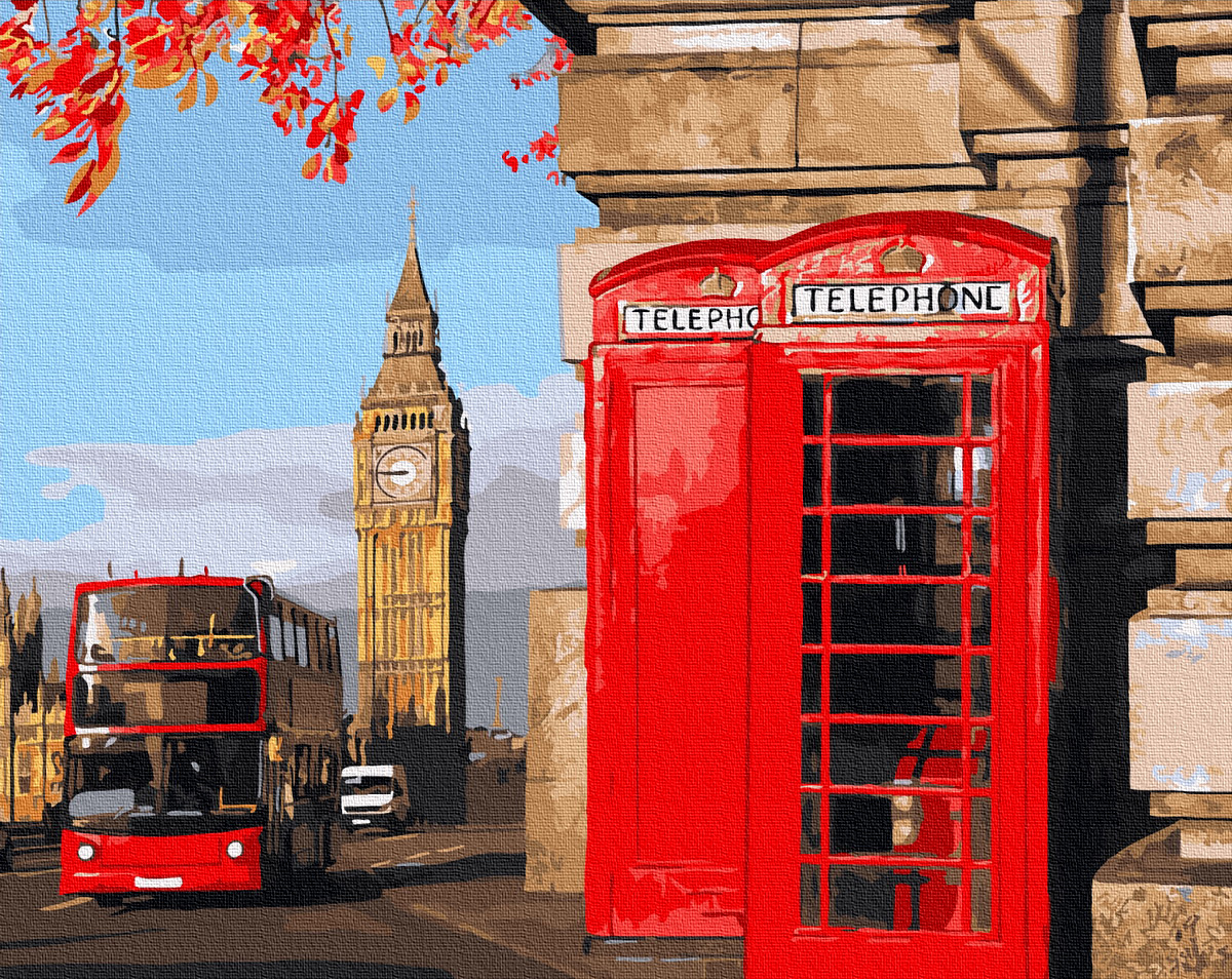 Картина за номерами BrushMe "Лондонський куточок" 40х50 см GX32849