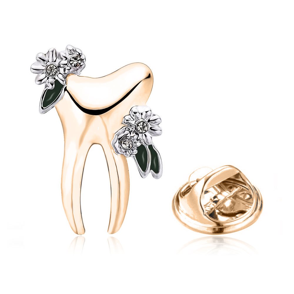 Значок BROCHE Зуб золотистый BRGV113329