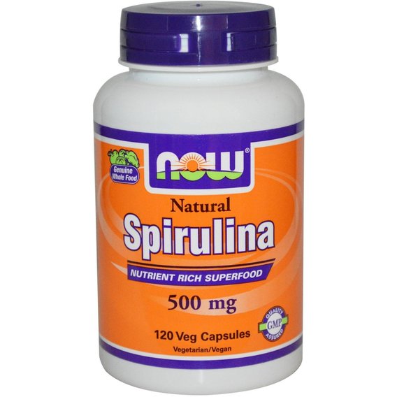Спирулина NOW Foods Spirulina 500 mg 120 Veg Caps