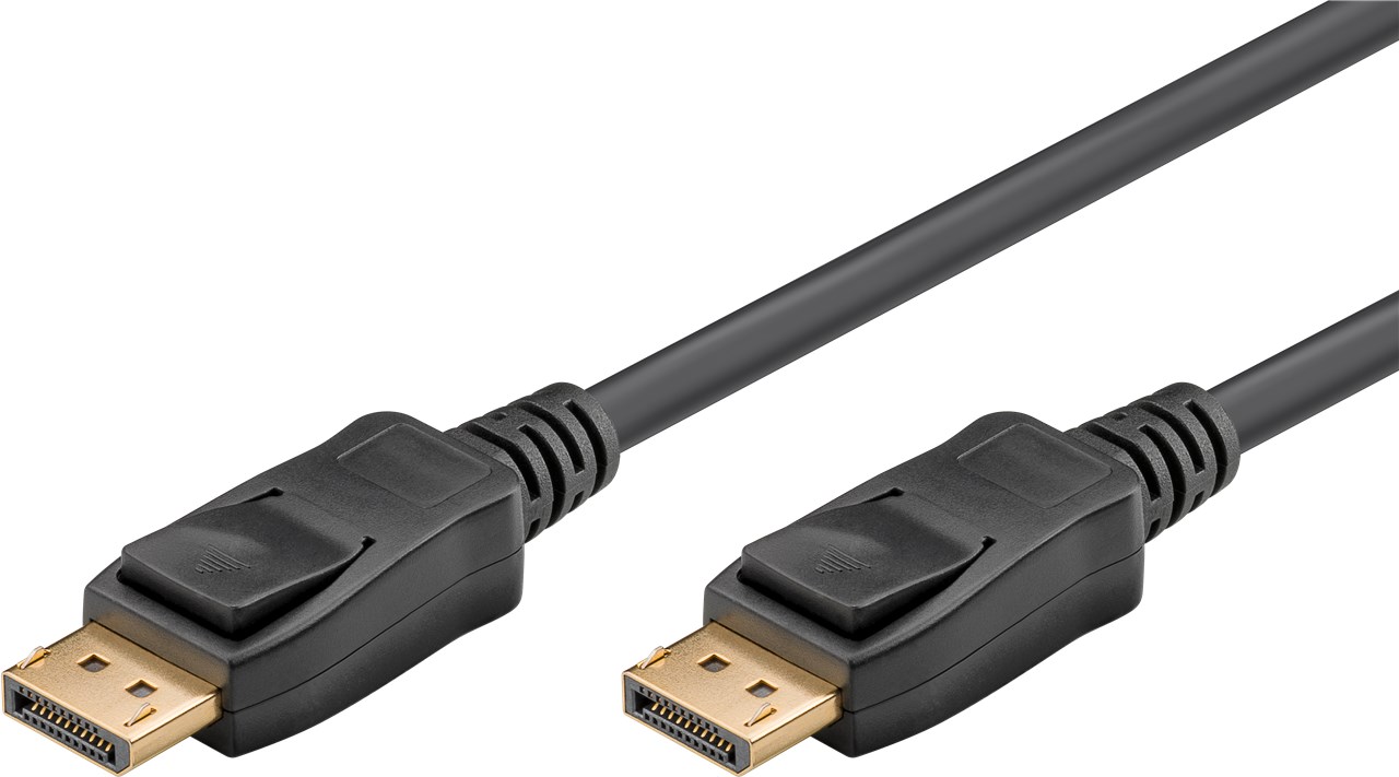 Кабель монітора-сигнальний Goobay DisplayPort M/M  3.0m v1.4 8K@60Hz 19pin Cu Gold чорний (75.04.9970)